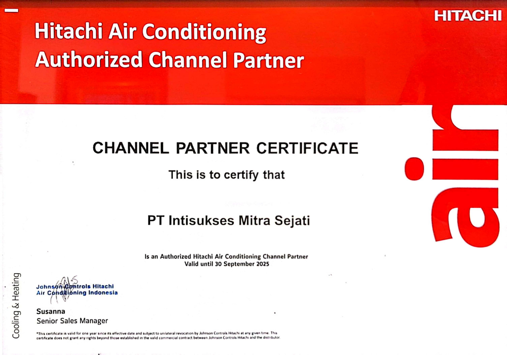 Certificate channel patrner Hitachi